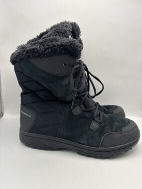 Columbia Ice Maiden II Black Snow Boots Women Size 10
